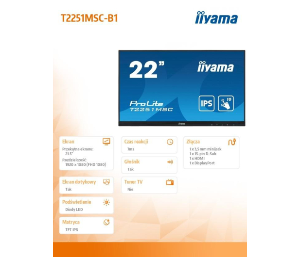 iiyama T2251MSC−B1 - 1099500 - zdjęcie 16